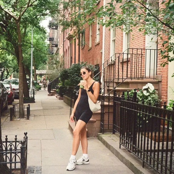 Girlfriend Collective Bike Short Unitard - Picture 1 of 12